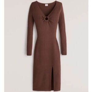 Abercrombie & Fitch Brown Ribbed  Dress